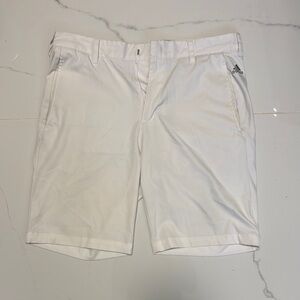 Adidas White Athletic Golf Shorts Lightweight